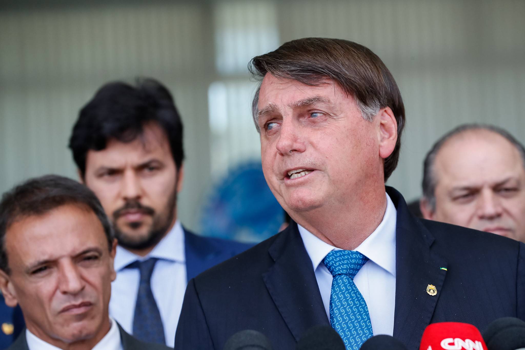 Bolsonaro, Márcio Bittar (esq) e Ricardo Barros (dir): após anúncio, Renda Cidadã teve de ser detalhado por controvérsias no financiamento