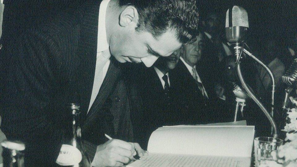 Ney Braga quando foi eleito prefeito da cidade em 1954, a primeira eleição direta da cidade