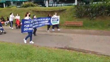 Protesto do movimento Volta Aula Paraná