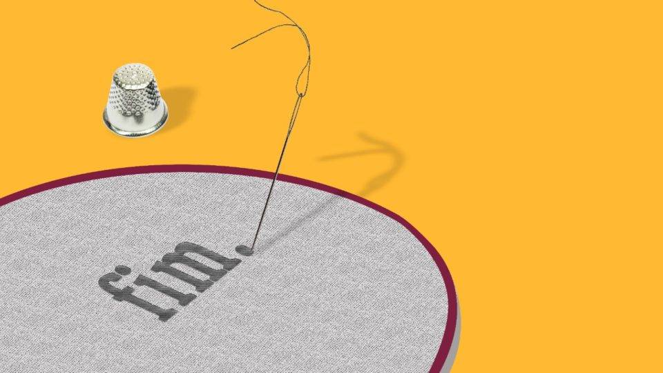 A crônica de despedida: bordando o fio da vida outra vez