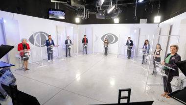 Com pouco tempo de TV, candidatos aproveitam debate para apresentar propostas 2º dia de debate na Band Paraná
