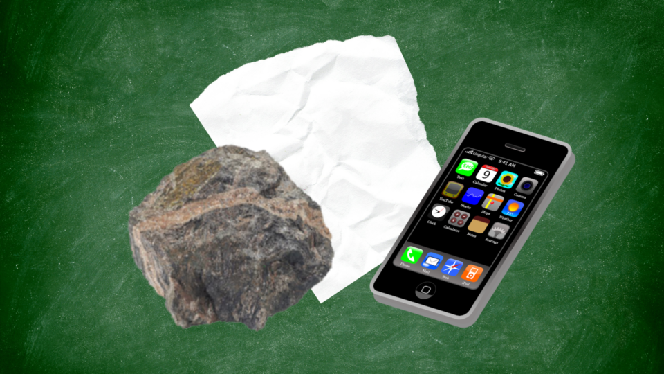 Pedra, papel e smartphone Pedra, papel e smartphone