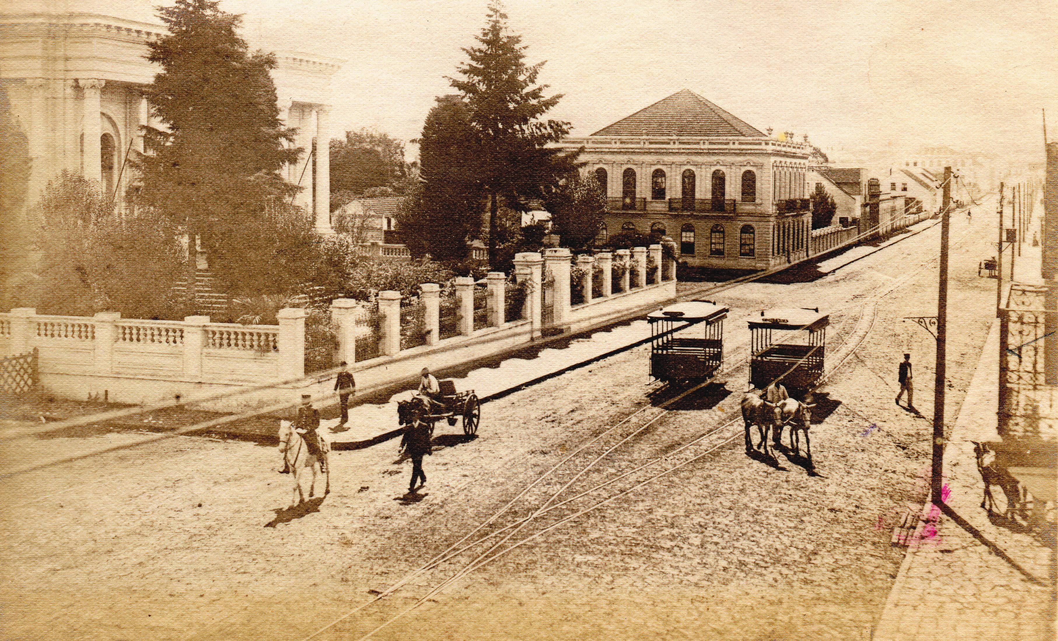 A antiga rua da Liberdade, hoje Barão do Rio Branco, em 1906. A antiga rua da Liberdade, hoje Barão do Rio Branco, em 1906.