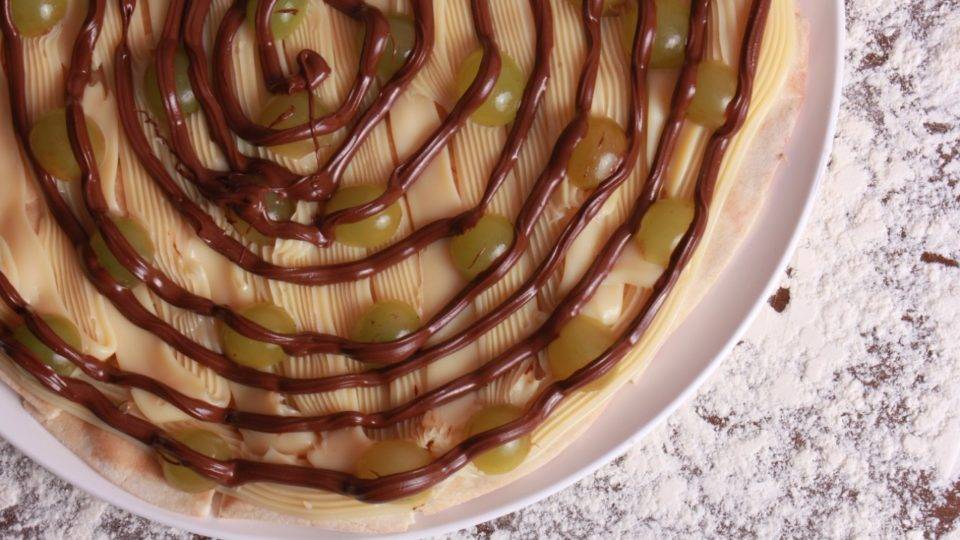 Pizza de bombom de uva da La Piazza.