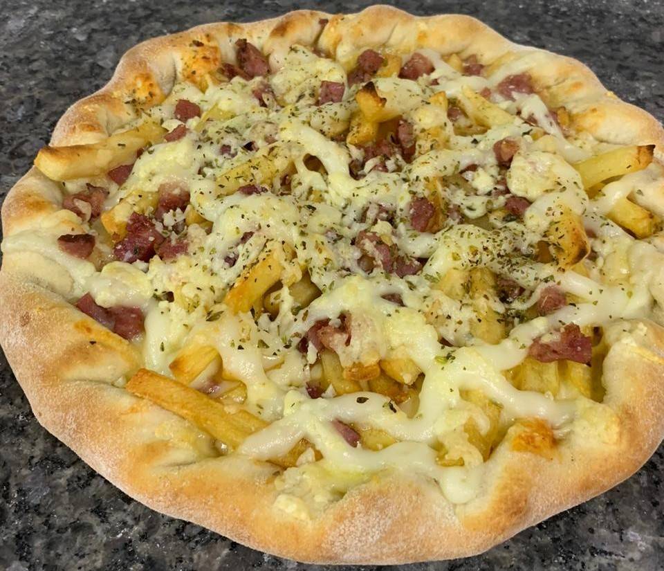 Pizza de batata frita da Dom Alberto. Foto: Divulgação/Vina Pizza de batata frita da Dom Alberto. Foto: Divulgação/Vina
