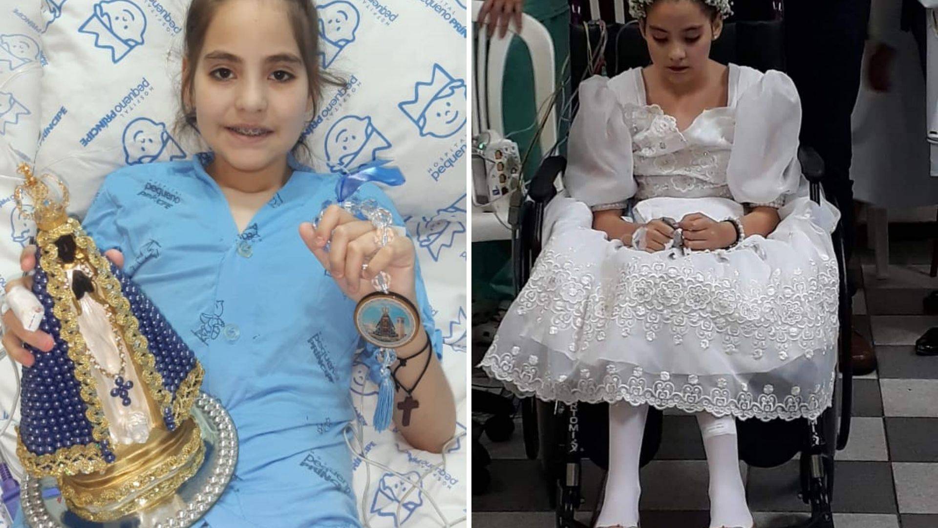 Devota de Nossa Senhora Aparecida, a menina descobriu, há poucos meses, uma cardiopatia grave e está na fila de espera por um novo coração.