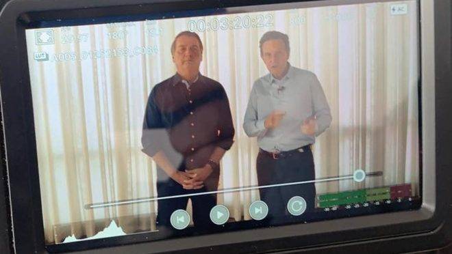 Bolsonaro e Crivella gravaram um vídeo para reforçar a campanha de reeleição à prefeitura do Rio.