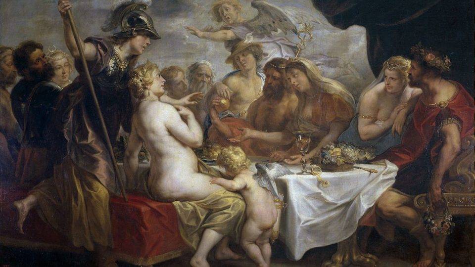 Detalhe de O Pomo da Discórdia, de Jacob Jordaens.