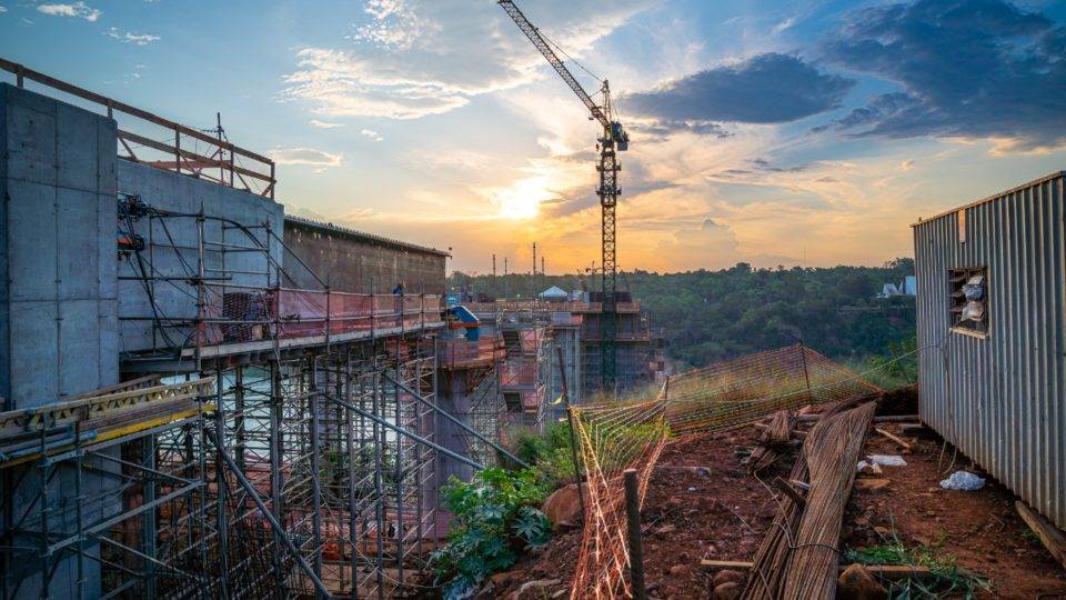 Obras da Ponte da Integração