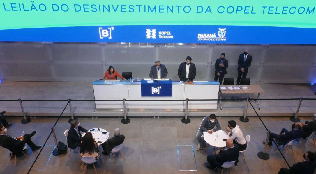 Sessão que definiu o leilão da Copel Telecom