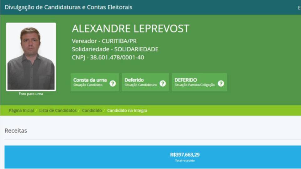 Doações de comissionados turbinam campanha de Alexandre Leprevost