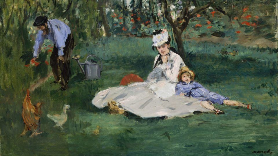 “Nós somos o que nós amamos”: bem comum e fraternidade social A família Monet em seu jardim em Argenteuil, de Edouard Manet.