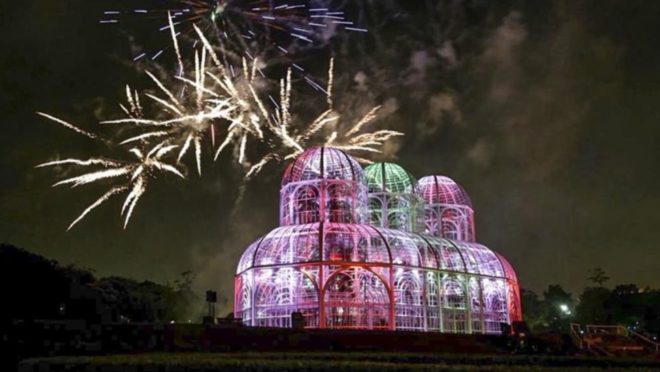 Luzes de Natal no Jardim Botânico.