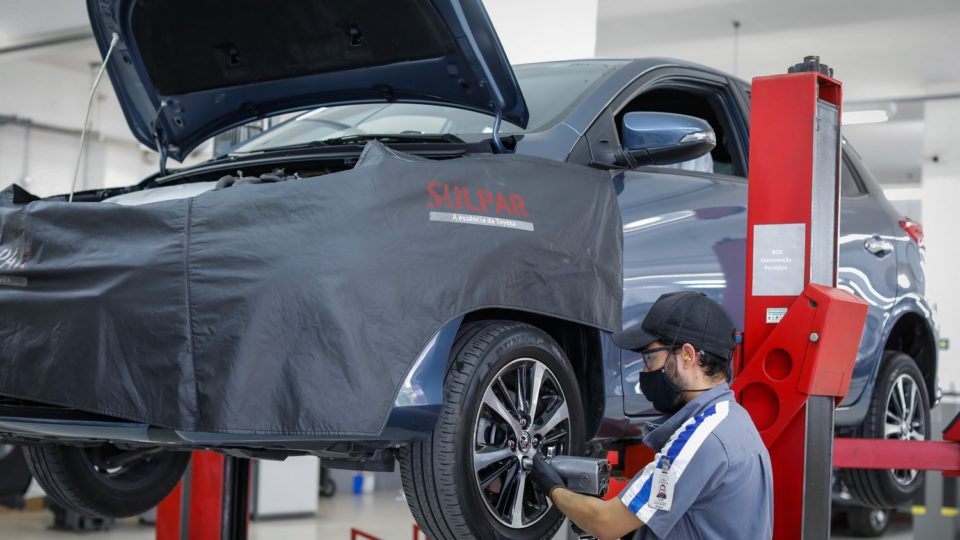 Oficina da Toyota Sulpar, em Curitiba