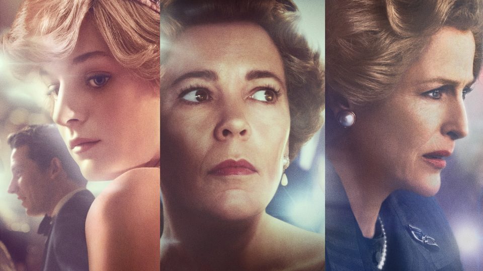 Três mulheres notáveis: Thatcher, Diana e Elizabeth The Crown