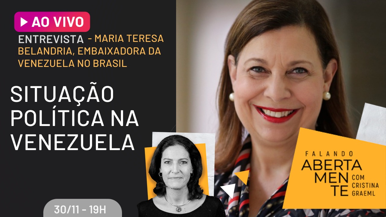 Entrevista com a embaixadora da Venezuela no Brasil. Maria Teresa Belandria é representante do governo interino de Juan Guaidó.