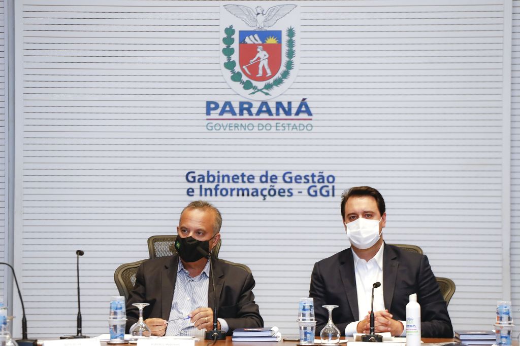 Rogério Marinho, ministro do Desenvolvimento Regional, e o governador do Paraná, Ratinho Junior.