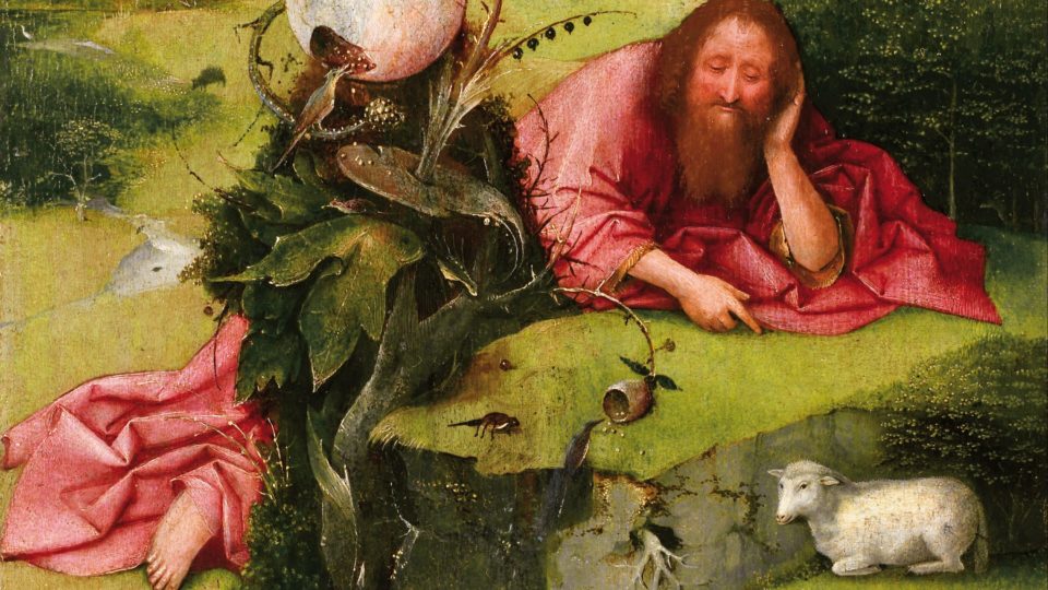 Detalhe de São João Batista no deserto, de Hieronymus Bosch.