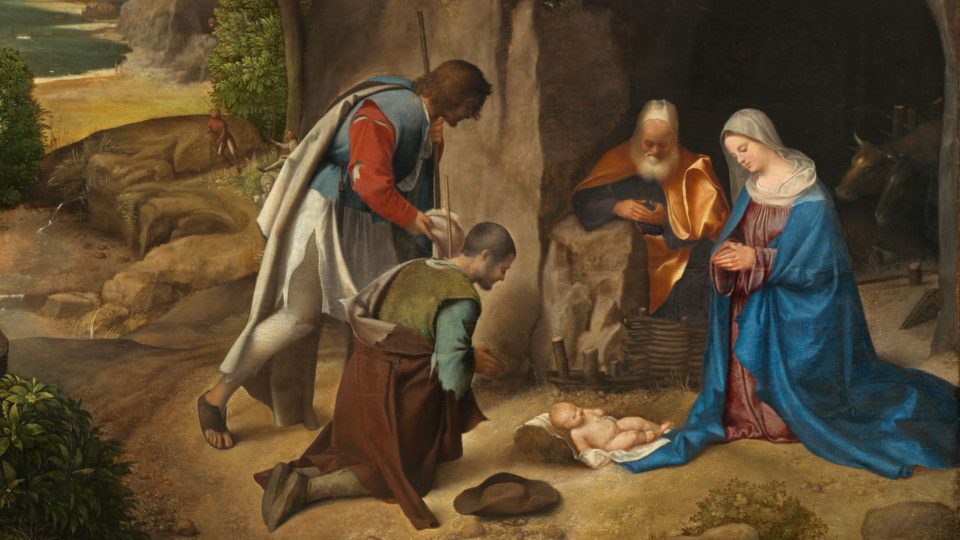 Detalhe da Adoração dos Pastores, de Giorgione.