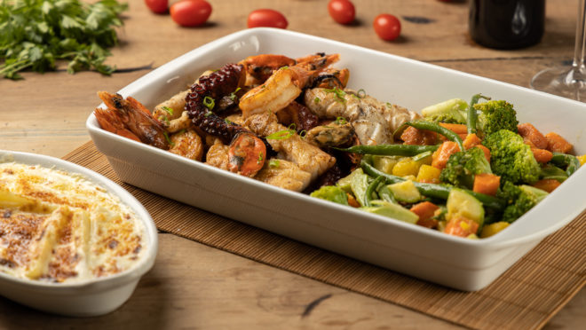 Grelhado de frutos do mar