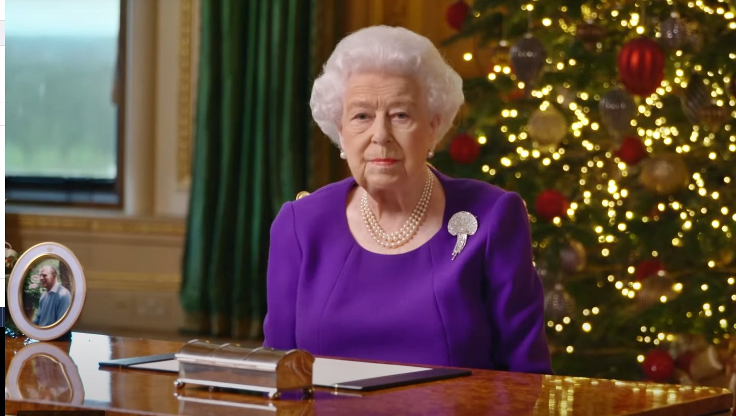 A rainha da Inglaterra Elizabeth II, durante discurso de Natal de 2020.