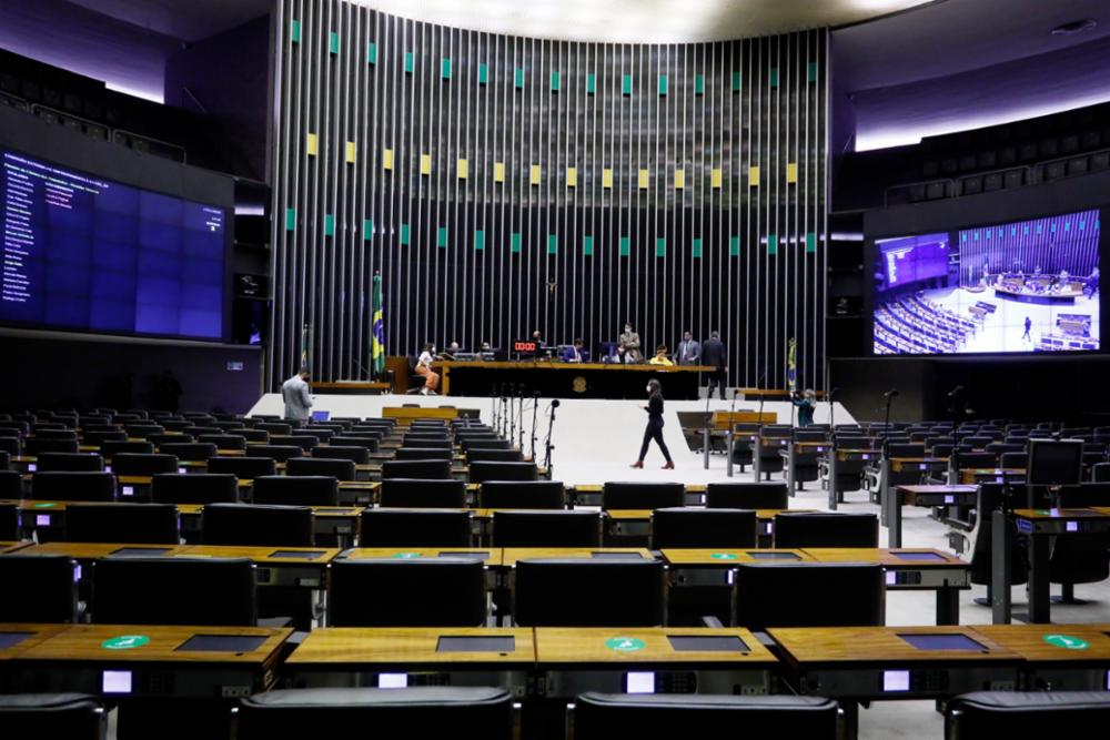 Plenário da Câmara durante sessão virtual, em novembro de 2020