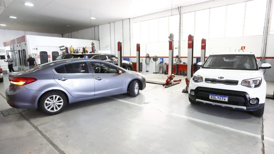 Oficina da concessionária Kia Sulpar, em Curitiba