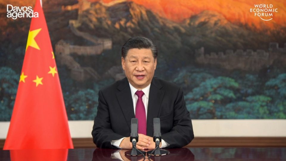 A guerra da China com o mundo O líder da China comunista, Xi Jinping, na abertura do Fórum Econômico Mundial, que está sendo realizado virtualmente, 25 de janeiro