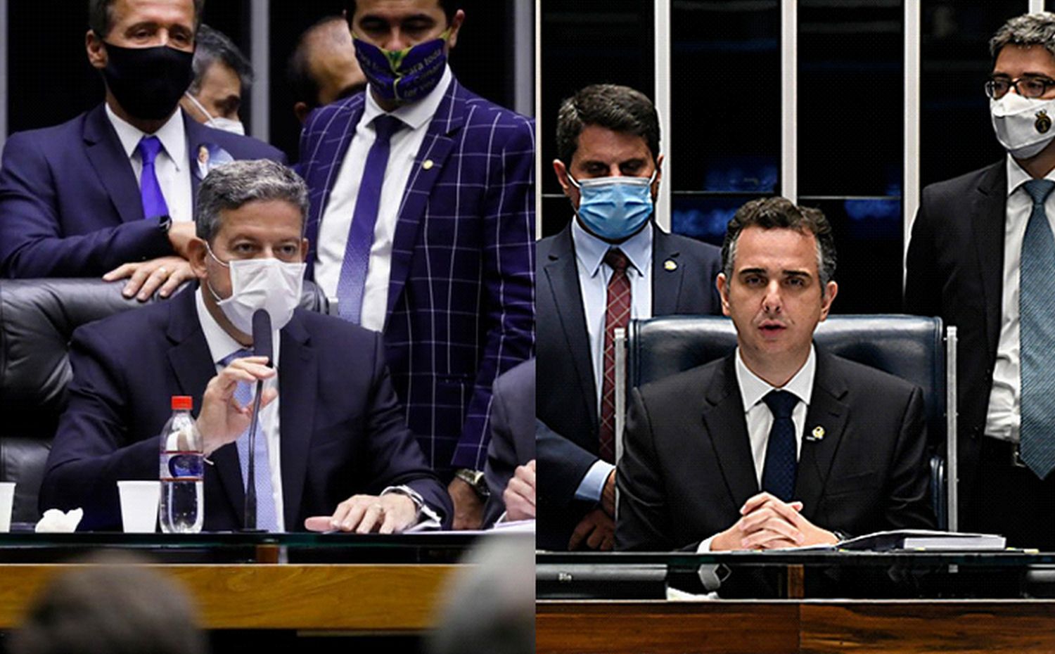 O deputado Arthur Lira (PP-AL) e o senador Rodrigo Pacheco (DEM-MG) receberam forte apoio do presidente Jair Bolsonaro e se reúnem na quarta-feira (3) com ele