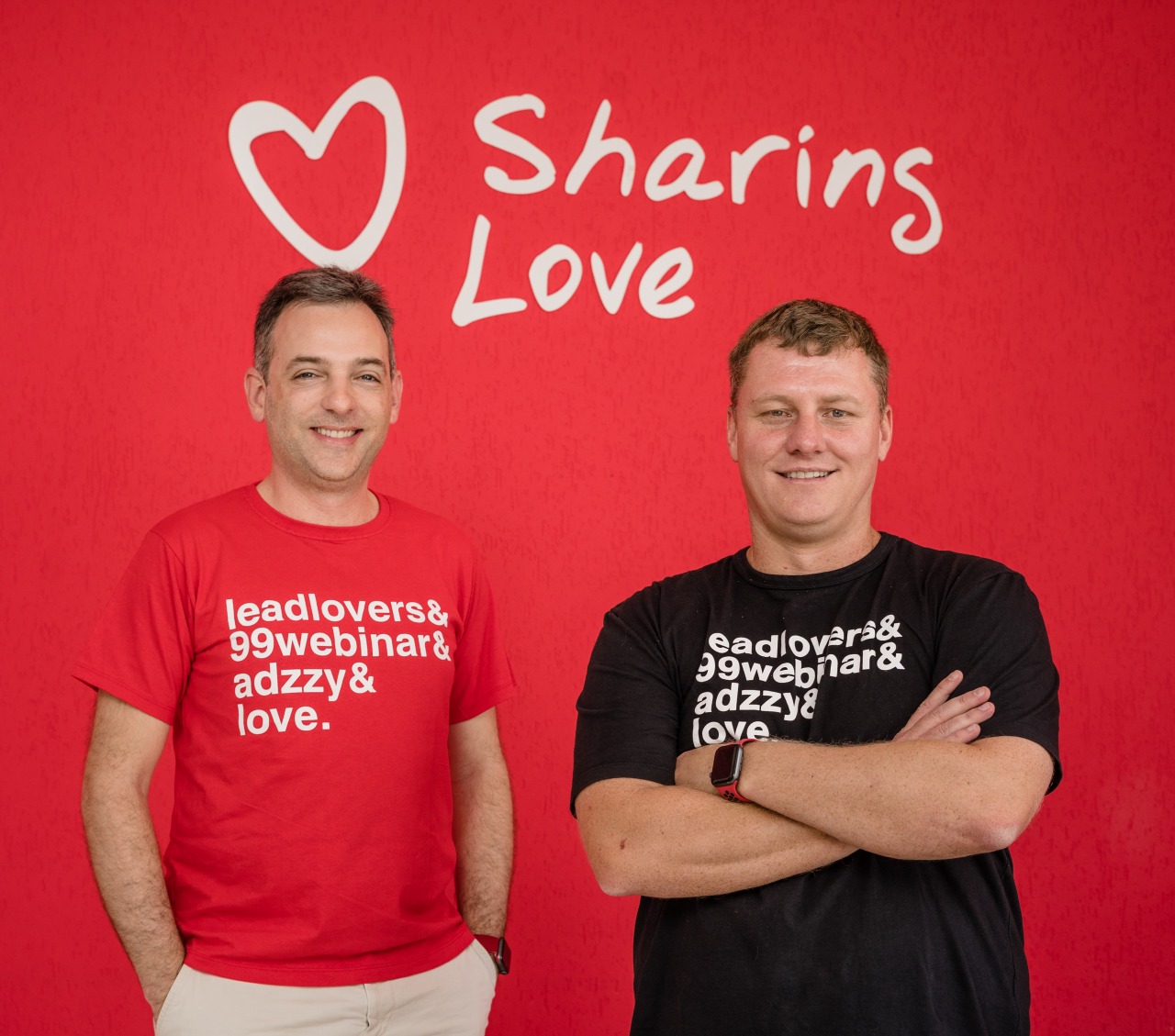 Diego Carmona e Fábio Verschoor, fundadores da Leadlovers, que foi comprada em fevereiro pelo Grupo Nuvini.