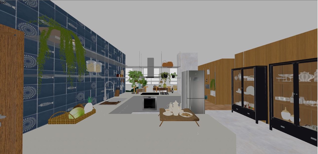 Uma das projeções do Estúdio A/R para o apartamento no Edifício Paraná. Uma das projeções do Estúdio A/R para o apartamento no Edifício Paraná.