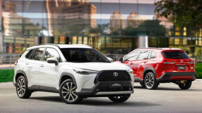 Toyota Corolla Cross é um SUV médio-compacto com motores flex e híbrido flex