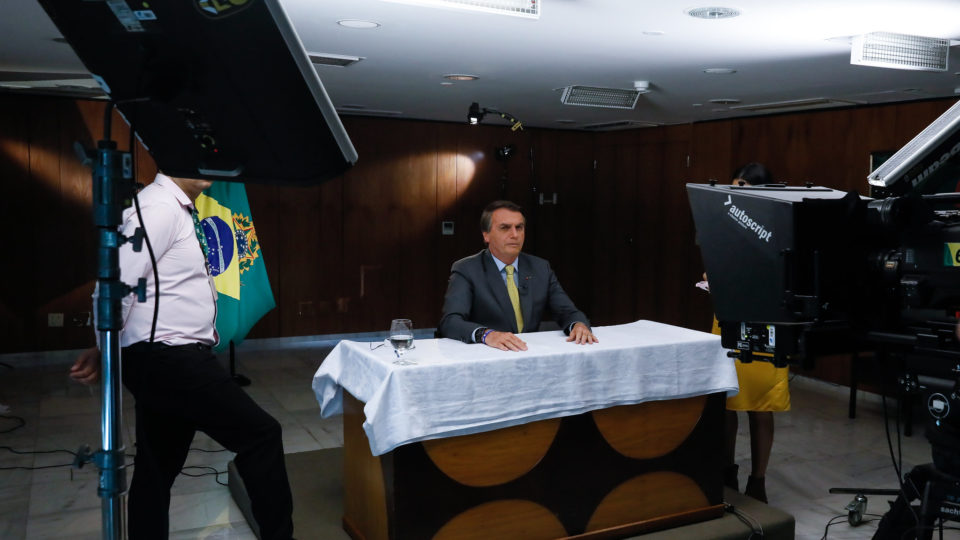 pronunciamento de Bolsonaro na TV