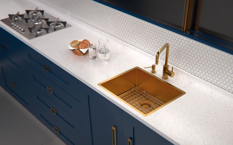 Cuba Quadrum gold, por Tramontina. Cuba Quadrum gold, por Tramontina.