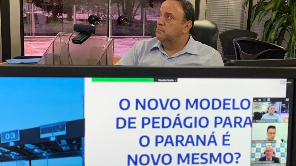 Líder do governo diz que “Paraná não aceita” modelo de pedágio proposto pelo ministério Participação do líder do governo, Hussein Bakri, na reunião da frente do pedágio.