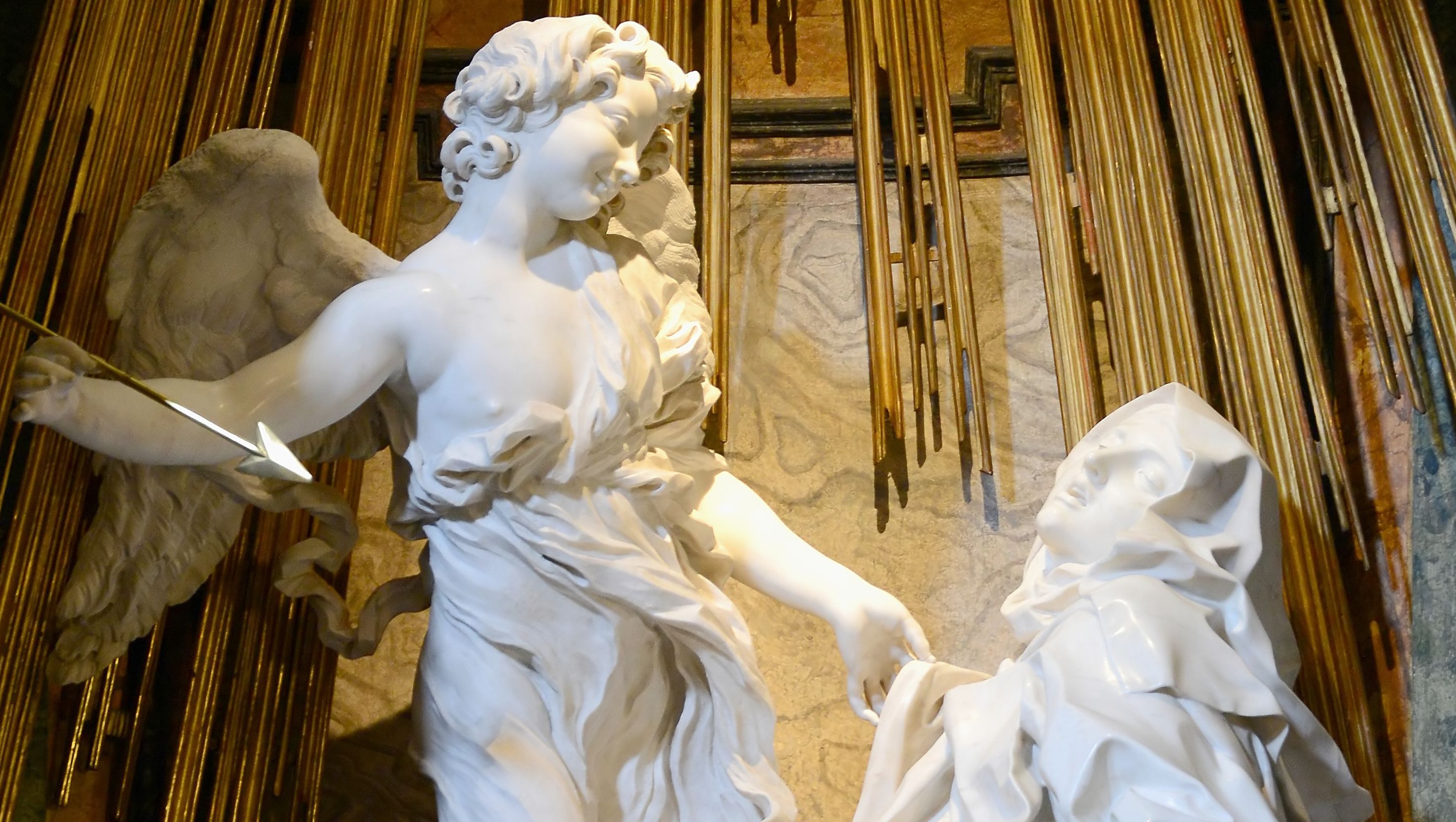 Detalhe do "Êxtase de Santa Teresa", de Gian Lorenzo Bernini.
