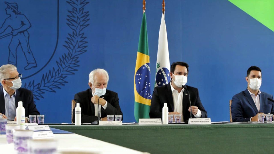 Paraná lança pacote com parcelas de R$ 250 para socorrer pequenas empresas na pandemia Governador Carlos Massa Ratinho Junior anuncia pacote econômico.