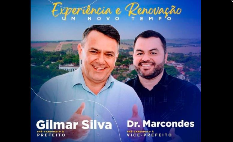 Vice de prefeito cassado vence nova eleição no Noroeste do estado Gilmar Benkendorf e Dr. Marcondes em postagem da campanha eleitoral de 2020