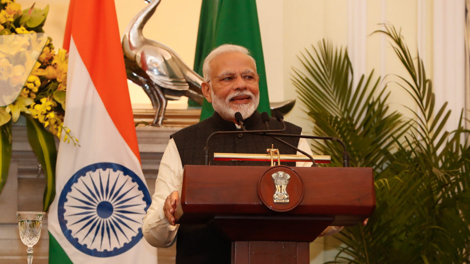 Primeiro-ministro da Índia Narenda Modi: país asiático tem mais casos de Covid que o Brasil, mas a metade do número de óbitos.