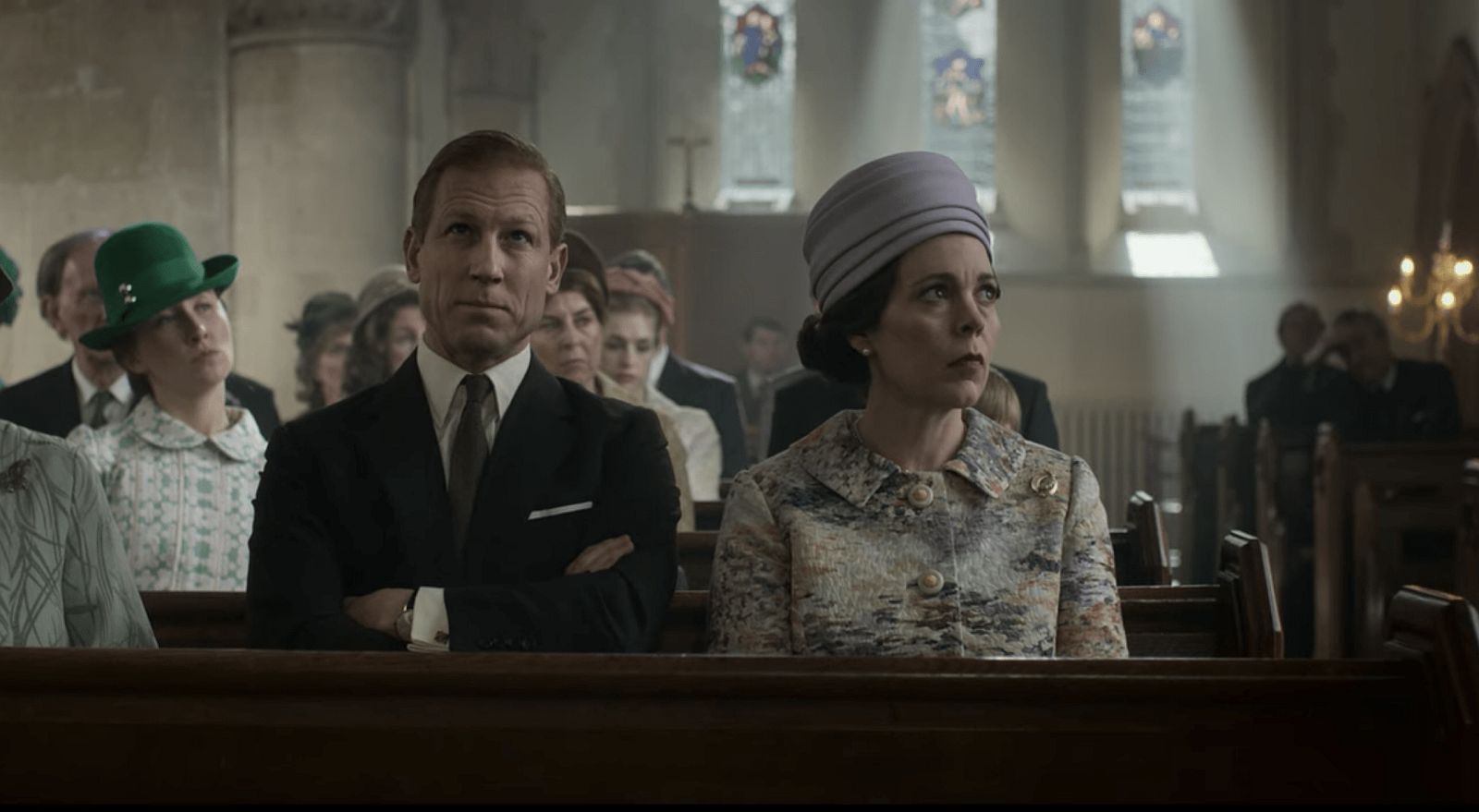 Cena do sétimo episódio da terceira temporada da série "The Crown".