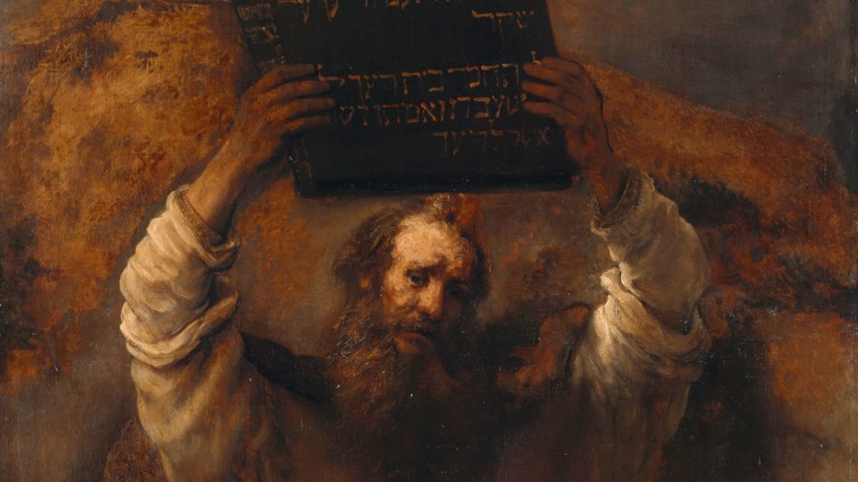 O Êxodo e o processo da libertação Detalhe de "Moisés e os Dez Mandamentos", de Rembrandt van Rijn.