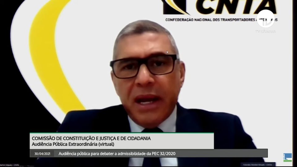 Caminhoneiros defendem aprovação da reforma administrativa na CCJ Marlon Maues - CNTA - caminhoneiros