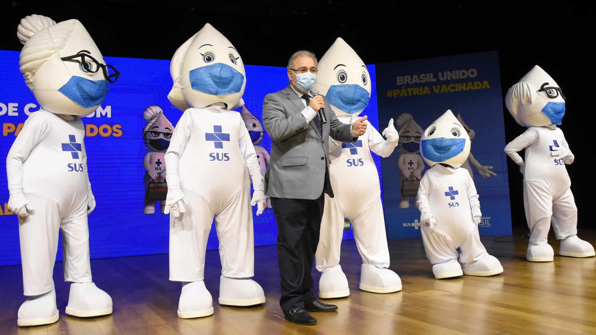 Ministro Marcelo Queiroga lançou campanha de prevenção à Covid-19 estrelada pela família do Zé Gotinha.