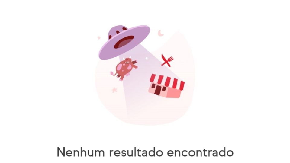 Infelizmente, não posso boicotar nenhum aplicativo de motorista ou comida A fim de escrever este texto, baixei pela primeira vez na minha vida o iFood. Ao pesquisar restaurantes, o resultado foi este.