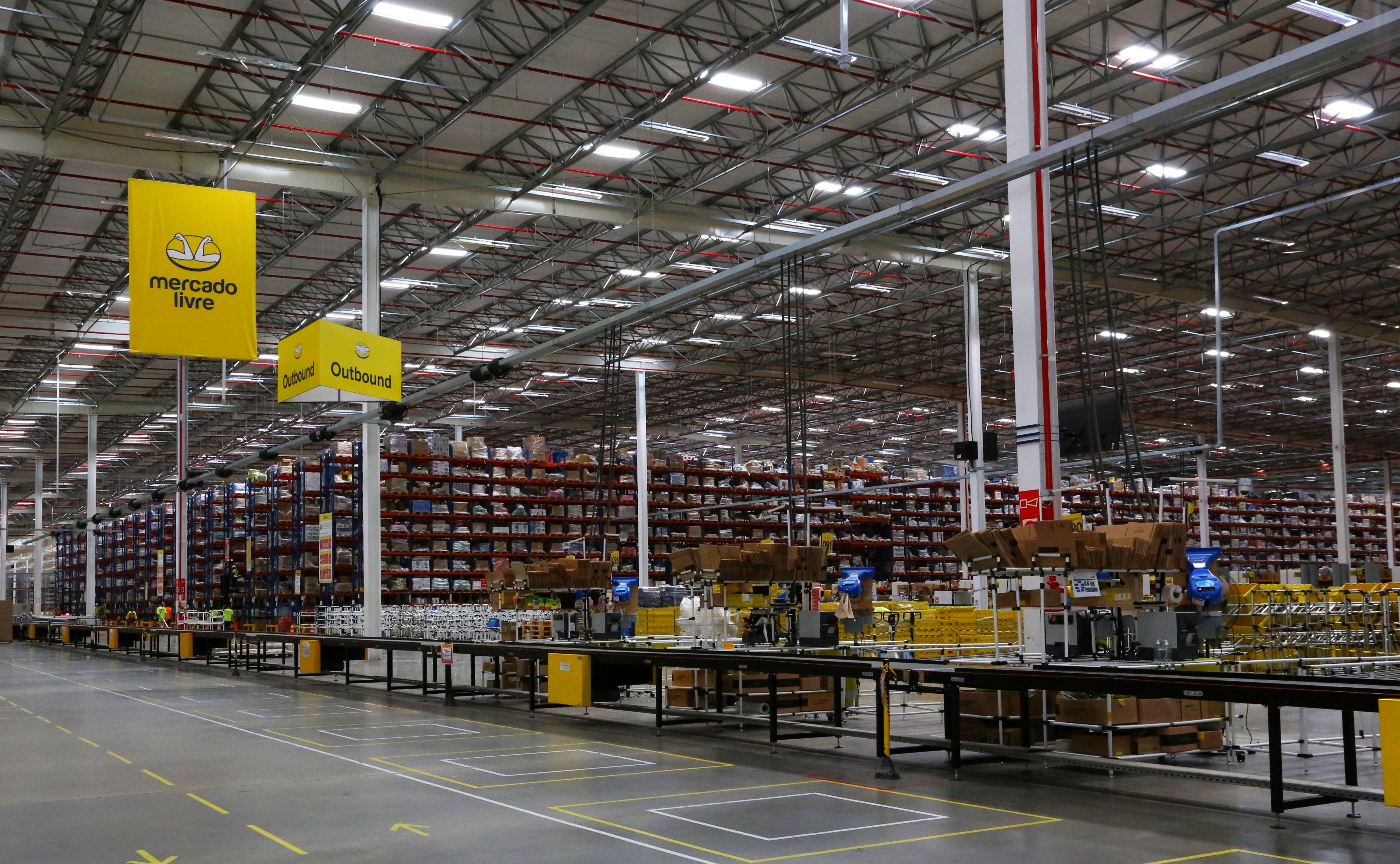 Centro de distribuição do Mercado Livre em Cajamar.