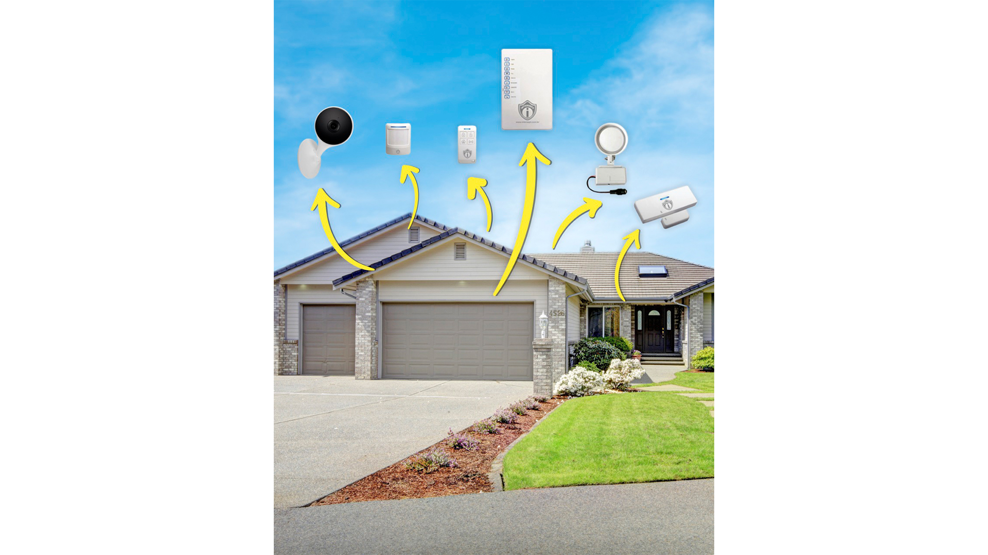 Kit de Monitoramento Smart Alarme da Intersept é inteligente e totalmente sem fio. Kit de Monitoramento Smart Alarme da Intersept é inteligente e totalmente sem fio.