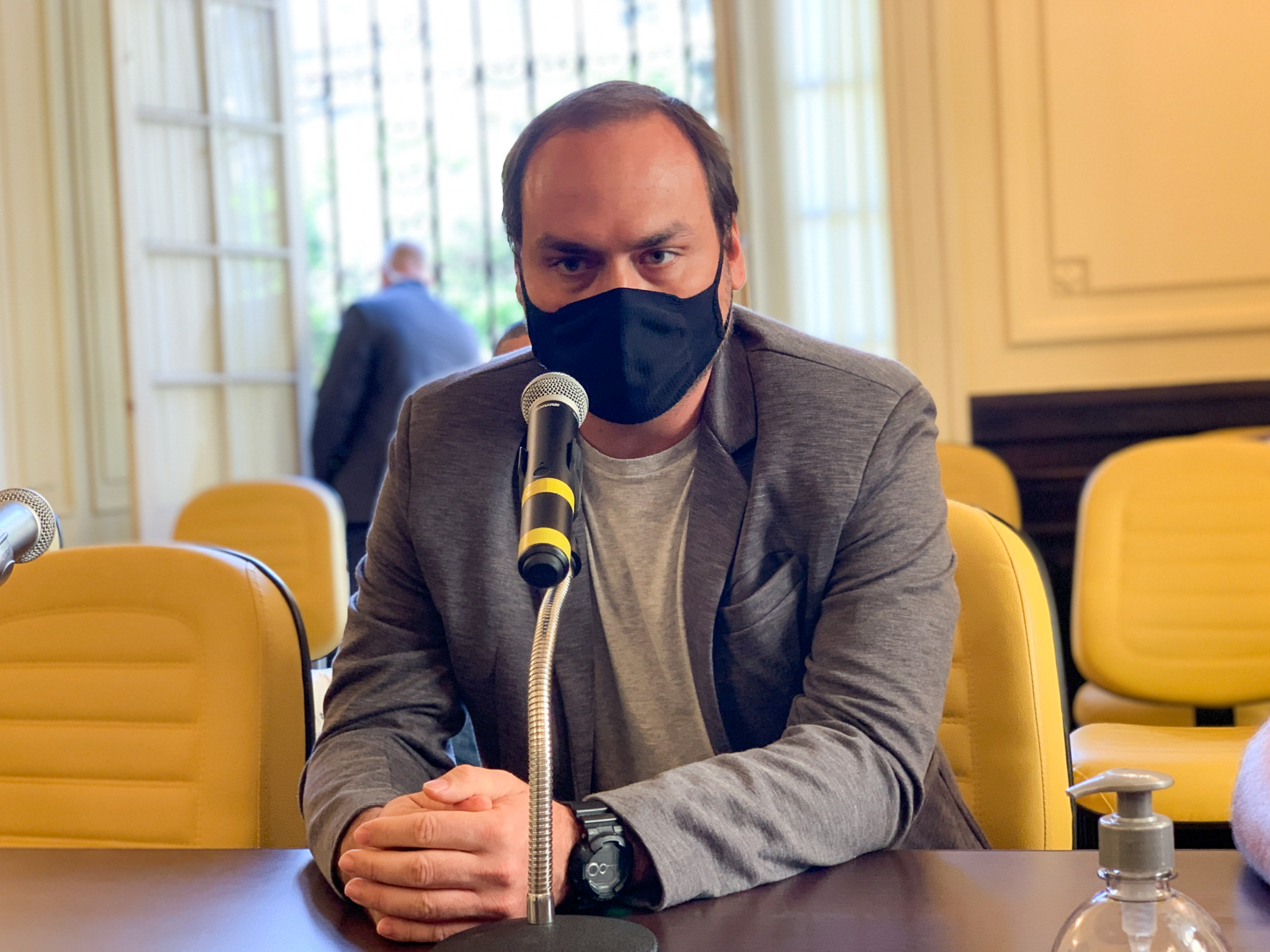 O vereador Carlos Bolsonaro, filho do presidente