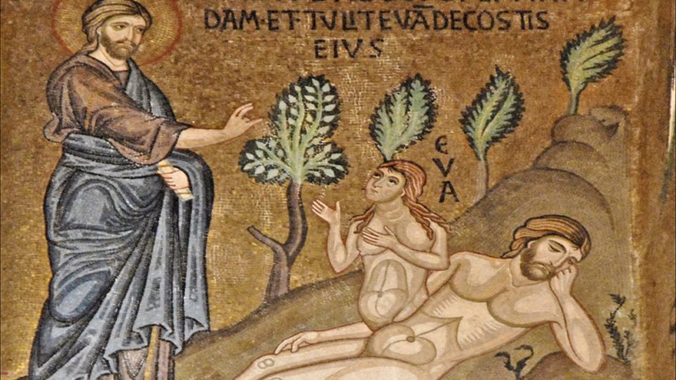Quem sabe o que diz um papa sobre a evolução tende a fazer as pazes com Darwin? A criação de Eva, nos mosaicos da Capela Palatina, em Palermo, Itália