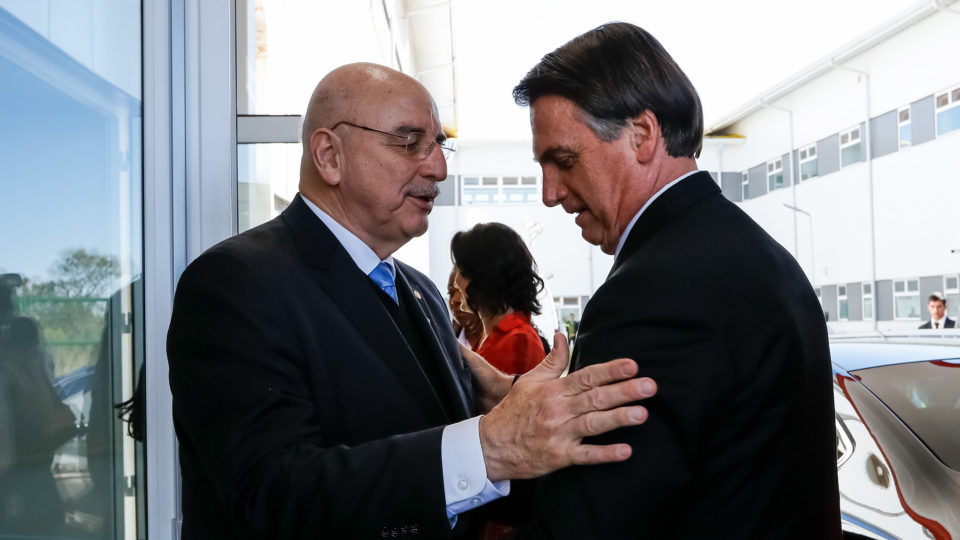 O presidente Jair Bolsonaro e o deputado Osmar Terra