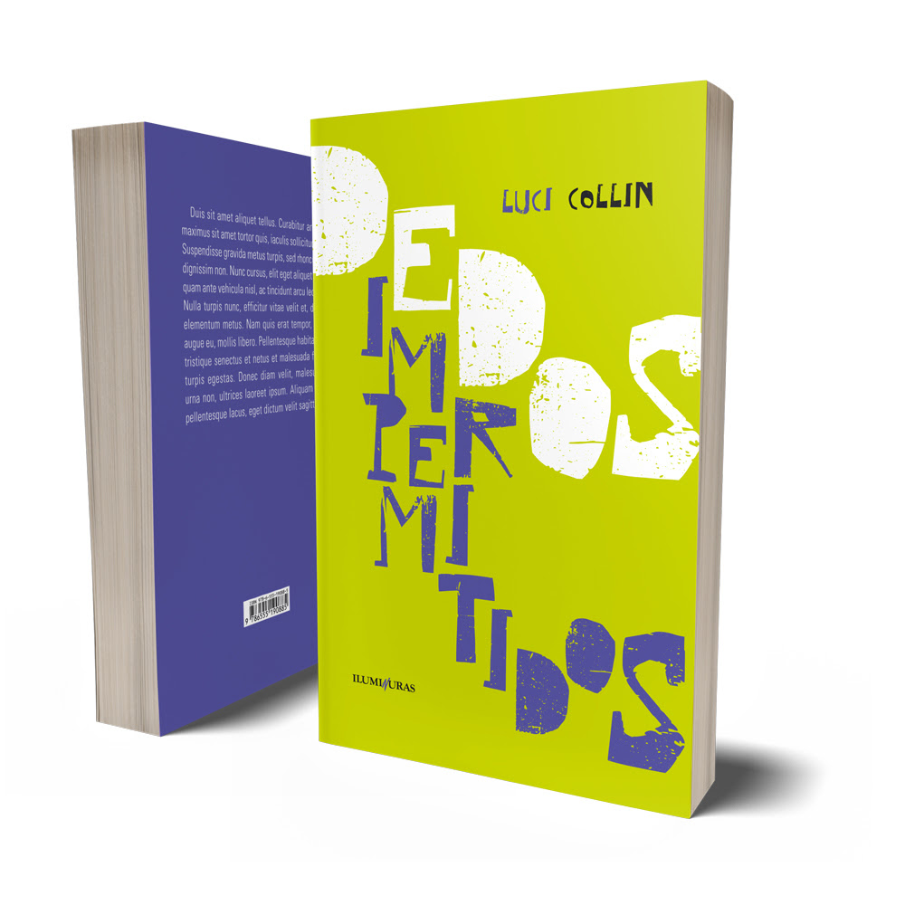 Capa do livro "Dedos impermitidos" de Luci Collin. O fundo é verde-limão, com "Dedos" escrito em branco e "Impermitidos", em lilás, mesma cor da contracapa da obra. Capa do livro "Dedos impermitidos" de Luci Collin. O fundo é verde-limão, com "Dedos" escrito em branco e "Impermitidos", em lilás, mesma cor da contracapa da obra.
